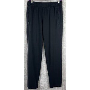 Athletic Works Medium 32-34 Black Elastic Drawstring Waist Zipper Pocket Pants